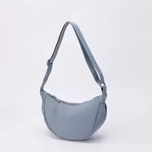Nylon fabric zipper crossbody bag for men and women, crescent-shaped dumpling bag under the armpits, large capacity